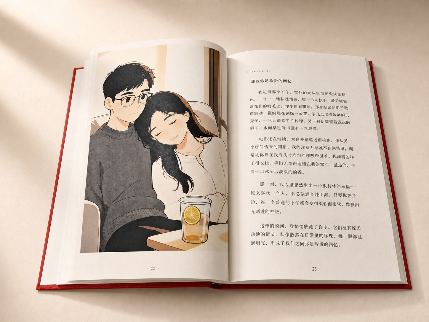 爱情书插画正文页实拍